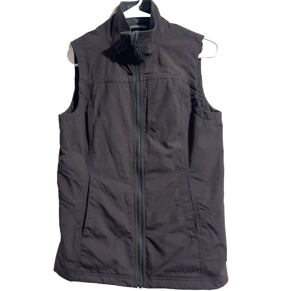 ExOfficio Womens Full Zip Utility Vest XS Lightweight Travel Hiking Multi Pocket